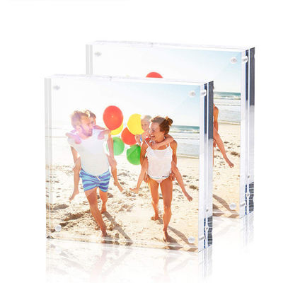 Quadro acrílico transparente da foto do bloco do quadro do perspex A4