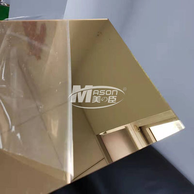 Folha acrílica 2mm do espelho plástico flexível lustroso alto da prata do ouro 2.5mm