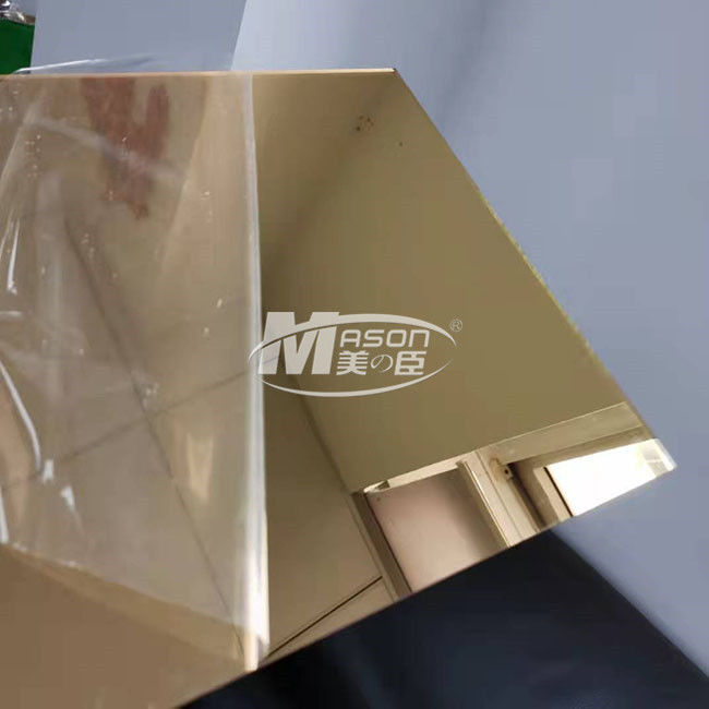 Folha acrílica 2mm do espelho plástico flexível lustroso alto da prata do ouro 2.5mm